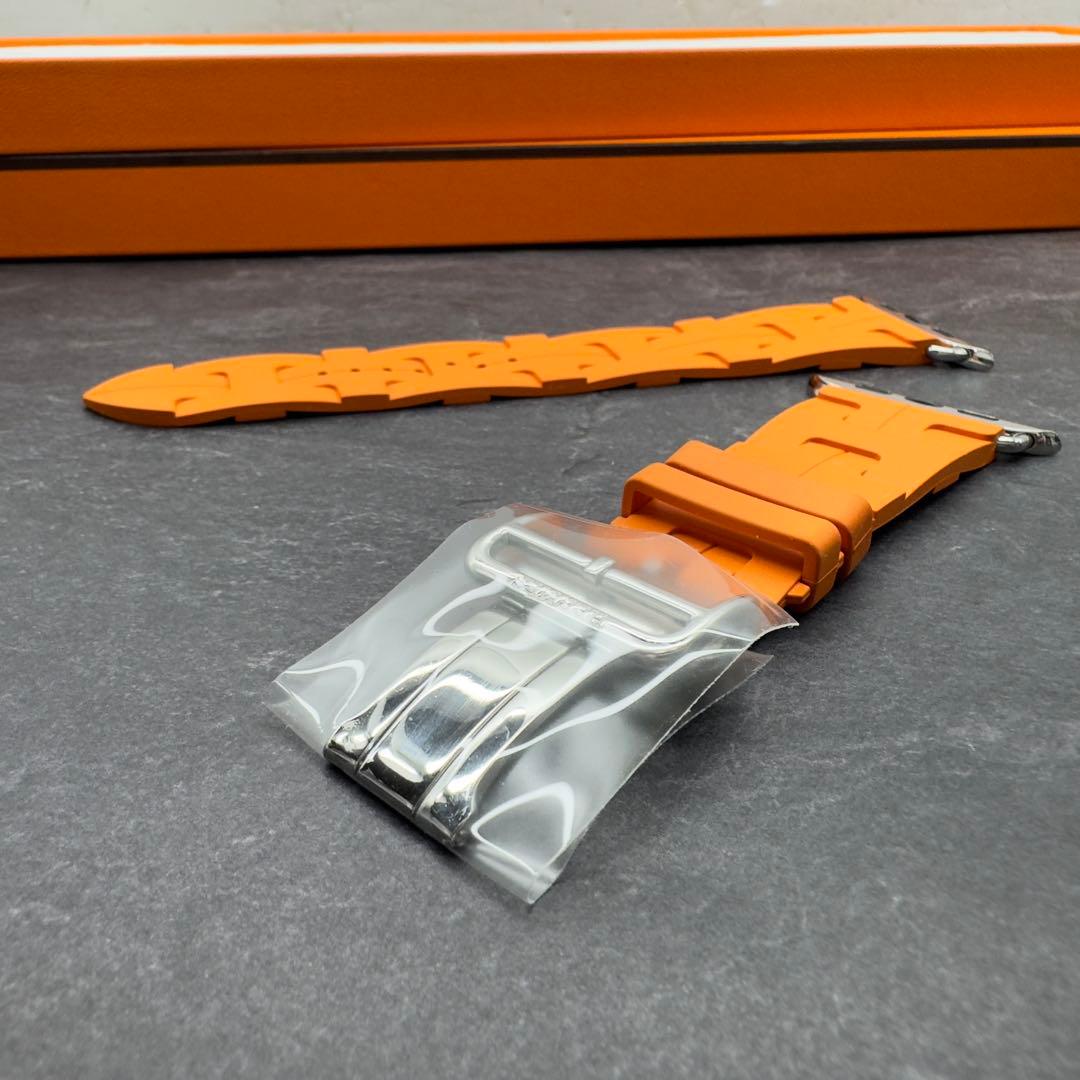 2751 ほぼ未使用　Apple Watch エルメス　キリム　オレンジ　ラバー