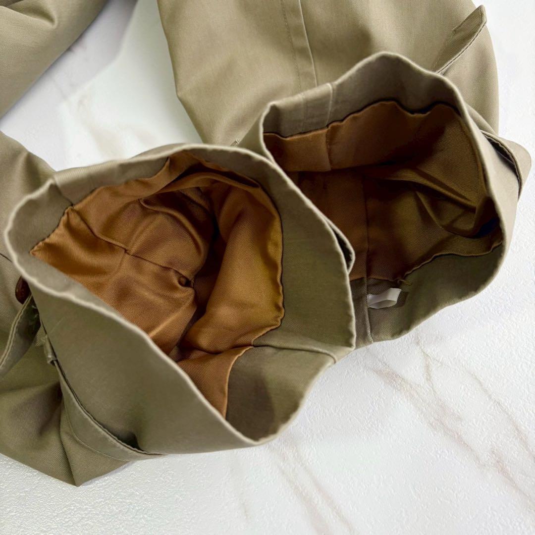 美品◆着丈113 BURBERRY ライナー ベルト付 トレンチコート カーキ
