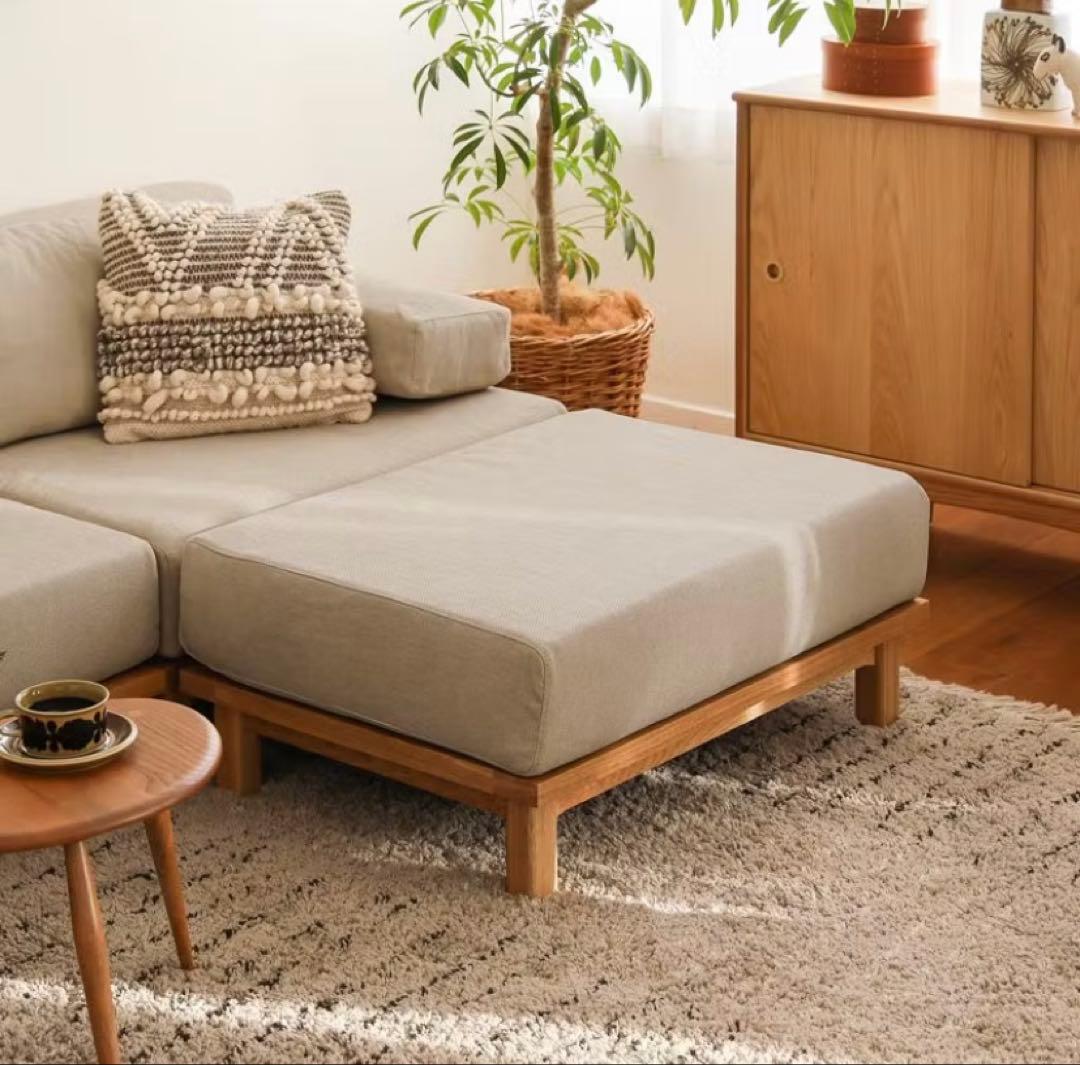 【最終価格】sieve シーヴ レクトユニットソファ オットマン ベージュ