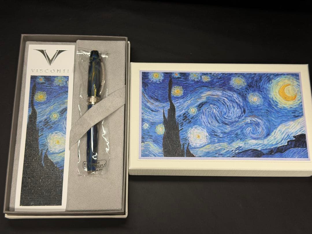 ビスコンティ　ヴァンゴッホ　星月夜　ローラーボールペン
