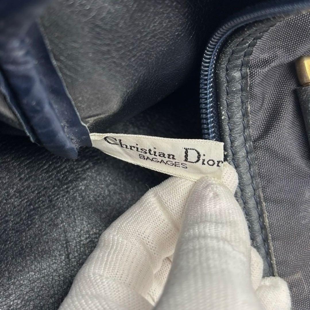良品◎クリスチャンディオール トロッター ボストンバッグ 大容量 ダークネイビー