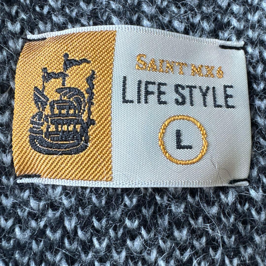SAINT Mxxxxxx デニムティアーズ カーディガン Lサイズ