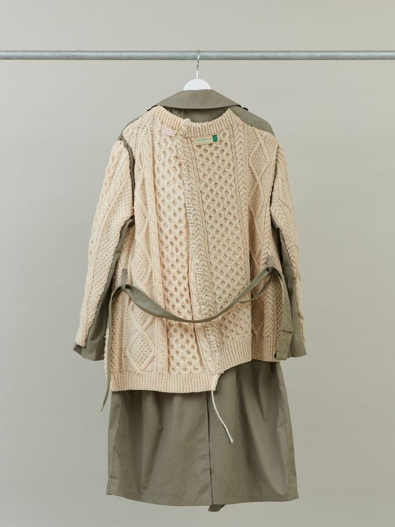 DISCOVERED★フィッシャーマンニットドッキングトレンチコート