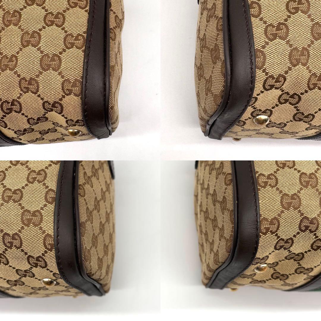【極美品】GUCCI ボストンバッグ 2way GGキャンバス シェリーライン