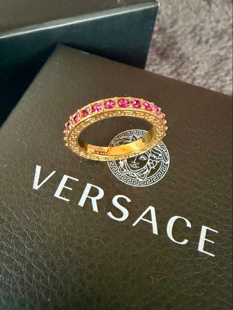 VERSACE ゴールド ピンク 指輪 リング