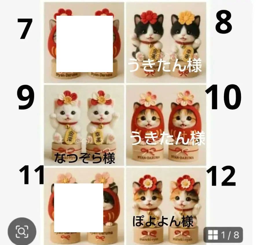 ご確認用　そら様パネル　ネコちゃん柄　ハンカチ　ハンドメイド