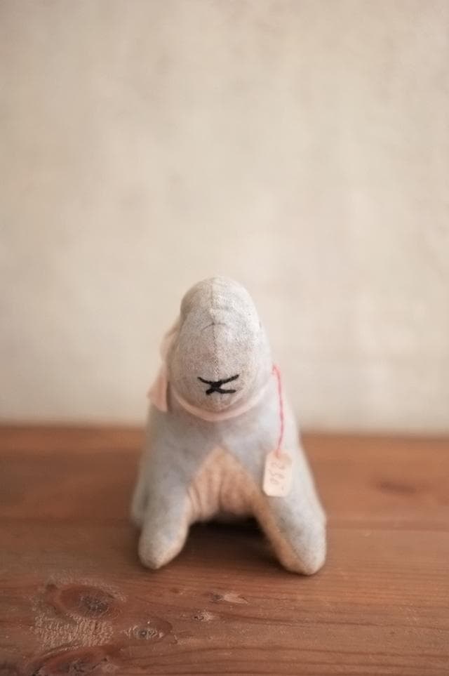 フランス 青いうさぎさんと薔薇色のリボンb ドール テディベア アンティーク