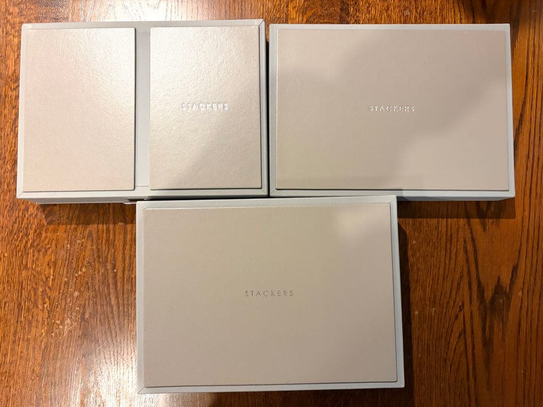 【極美品】STACKERS グレー アクセサリーケース 3段式