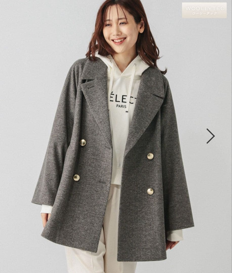 グローバルワーク　軽やかストレッチ衿2wayコート