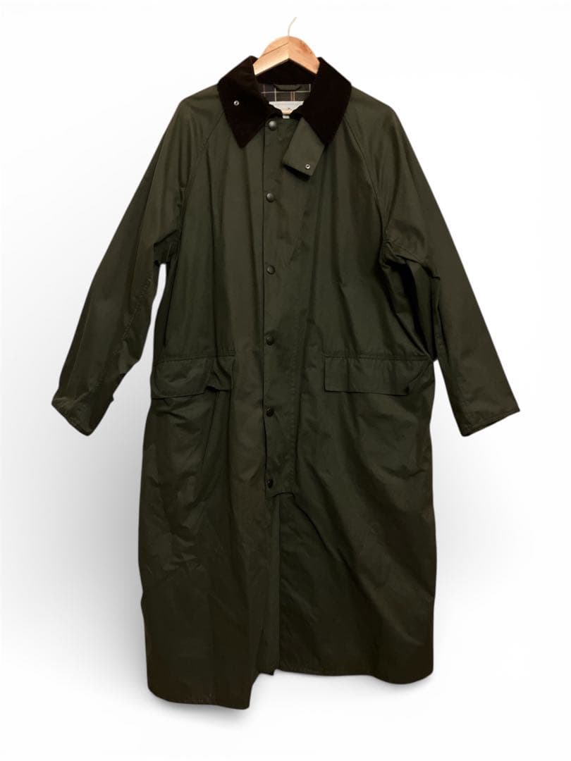 【美品】Barbour Burghley OS ロングコート 40