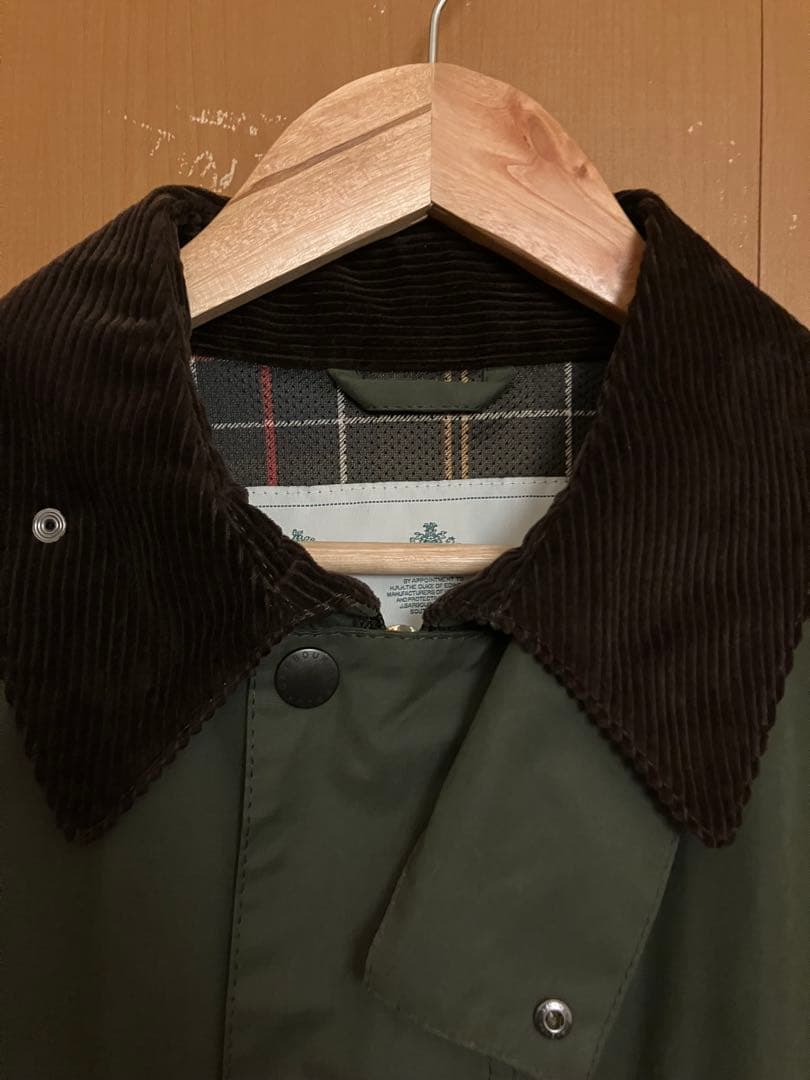 【美品】Barbour Burghley OS ロングコート 40
