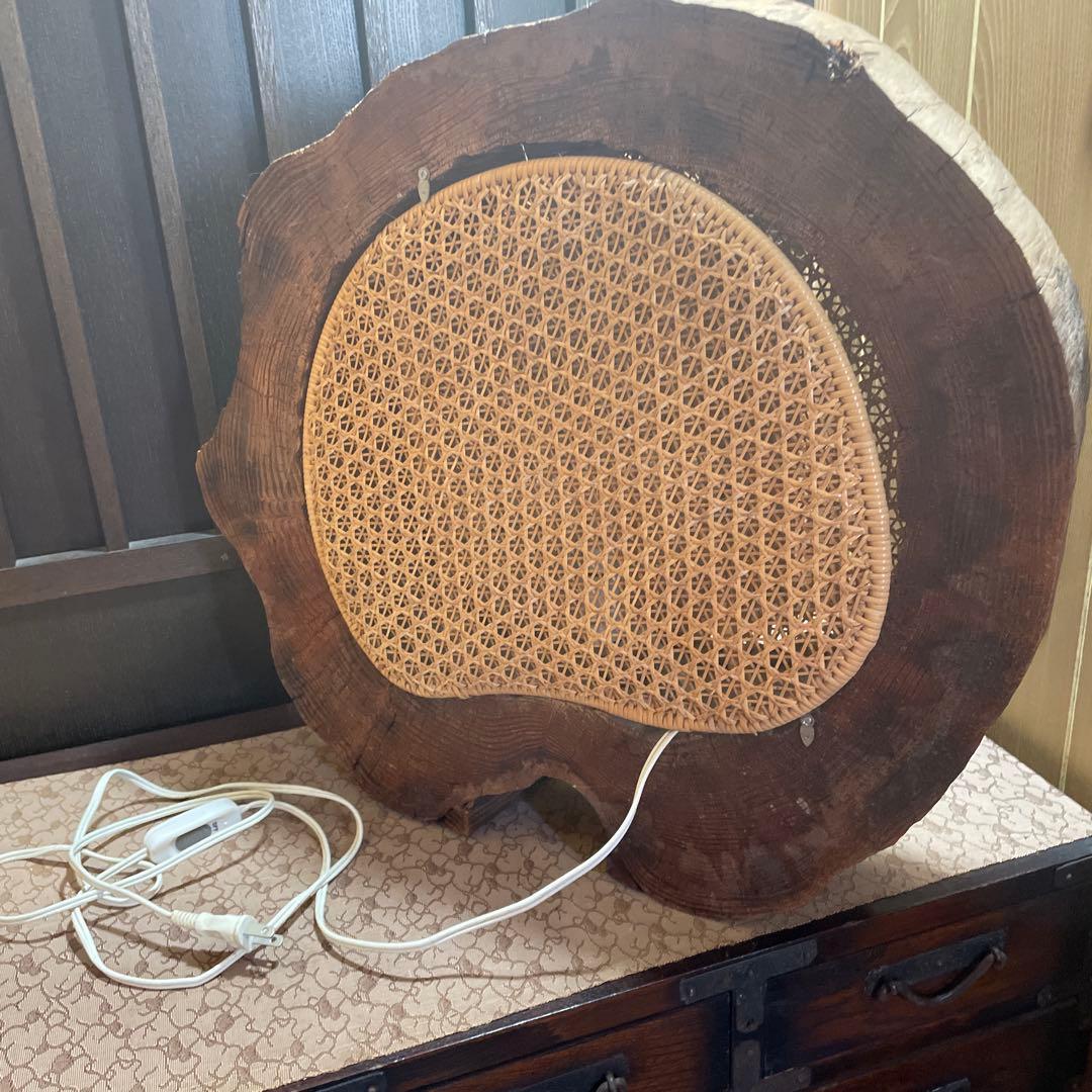 木製ラタンフロアスタンド