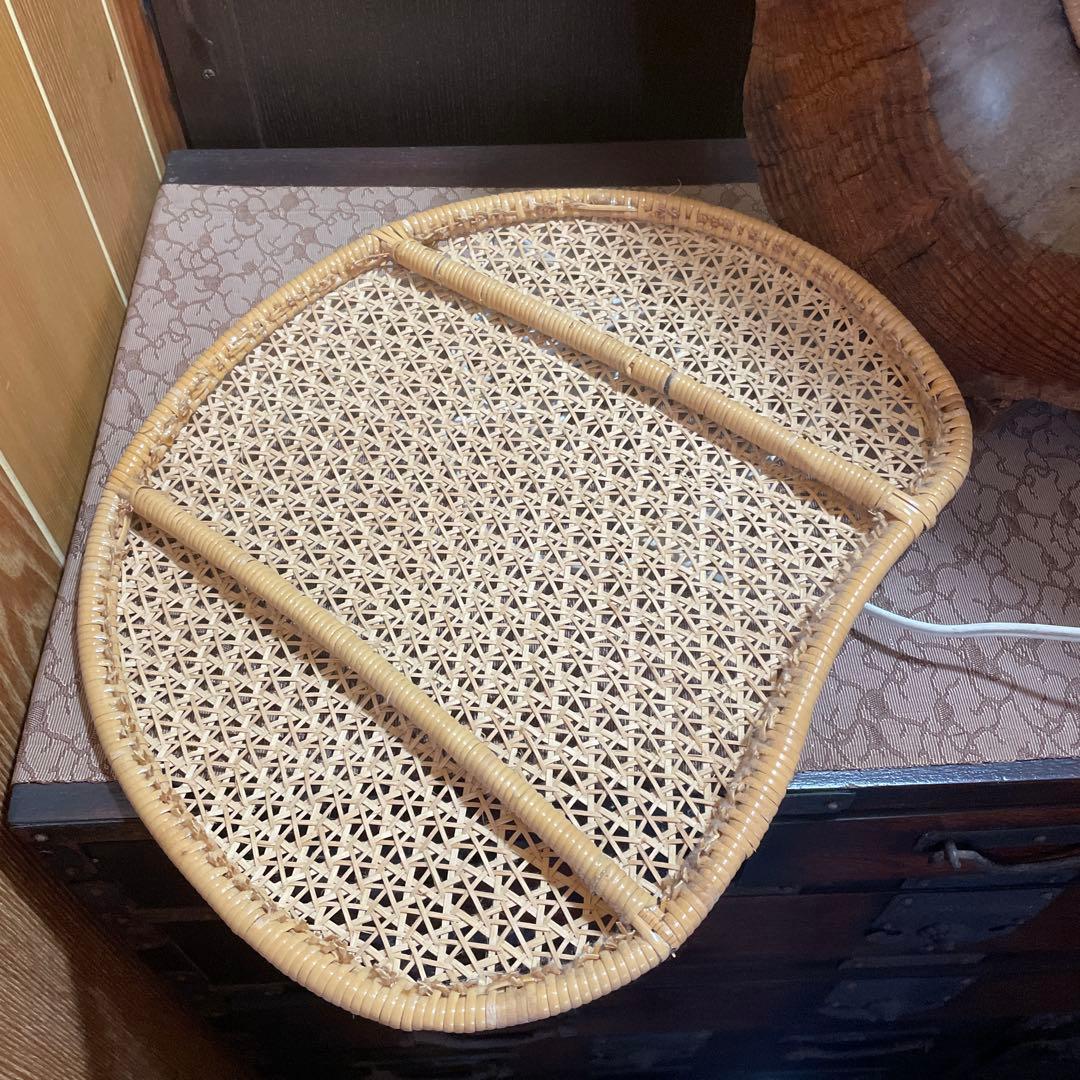 木製ラタンフロアスタンド