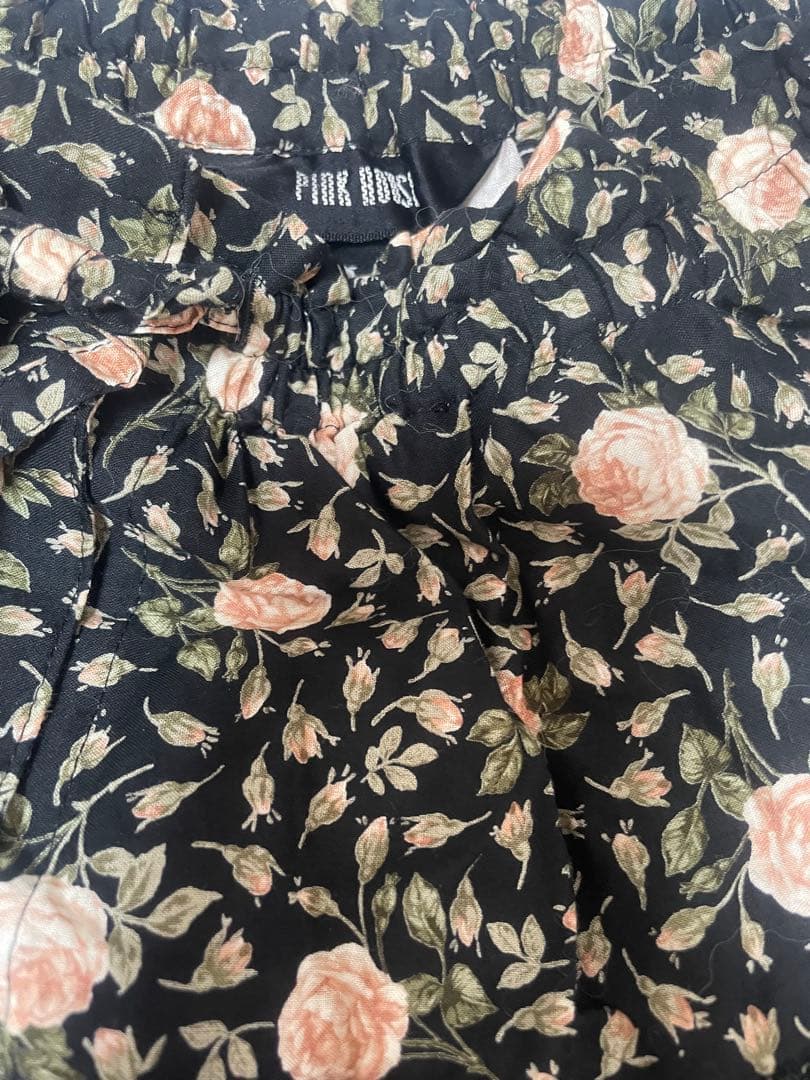 ピンクハウス　ローズ柄　ティアードスカート