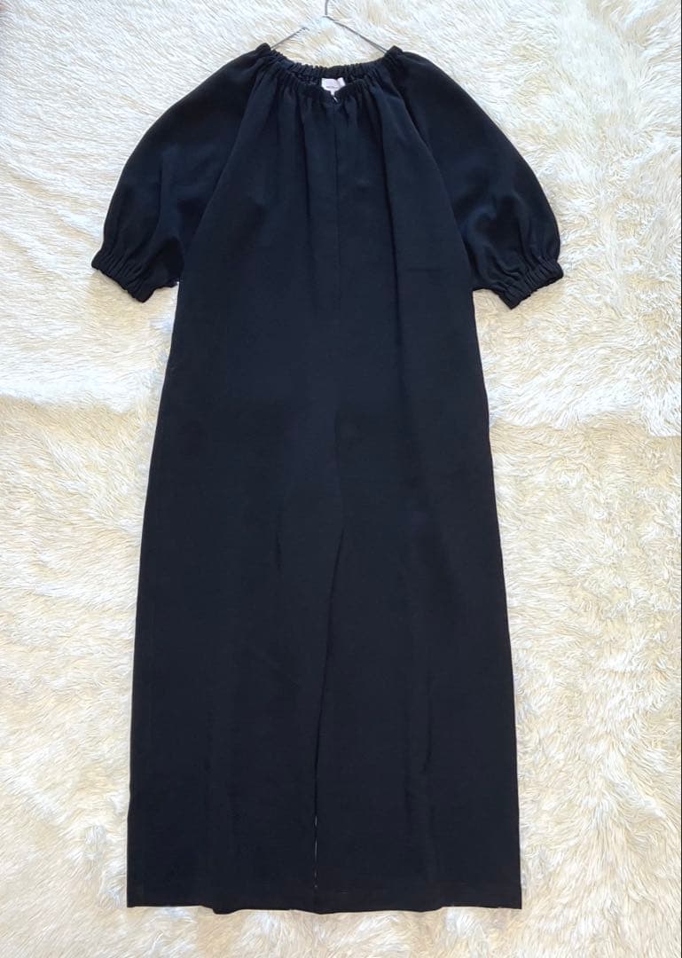 UNITED ARROWS COMFY ギャザー オールインワン 黒 ブラック