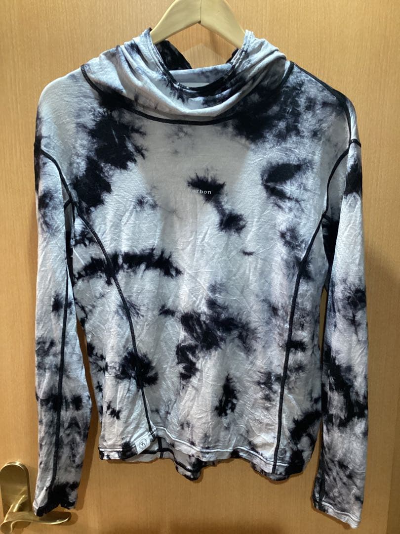 charbon running シャルボン タイダイフーディー 長袖Tシャツ S