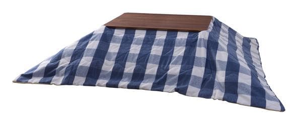 おしゃれ ふかふか かわいい 暖かい 長方形 こたつ布団 ギンガムチェックブルー