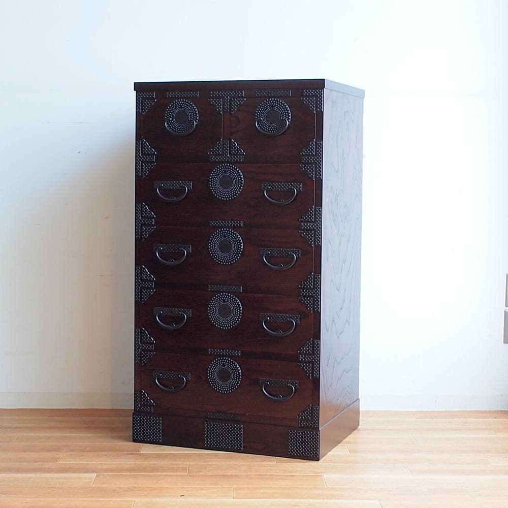 美品 岩谷堂箪笥 No.314 月雫 立長箪笥 鍵あり 定価35万