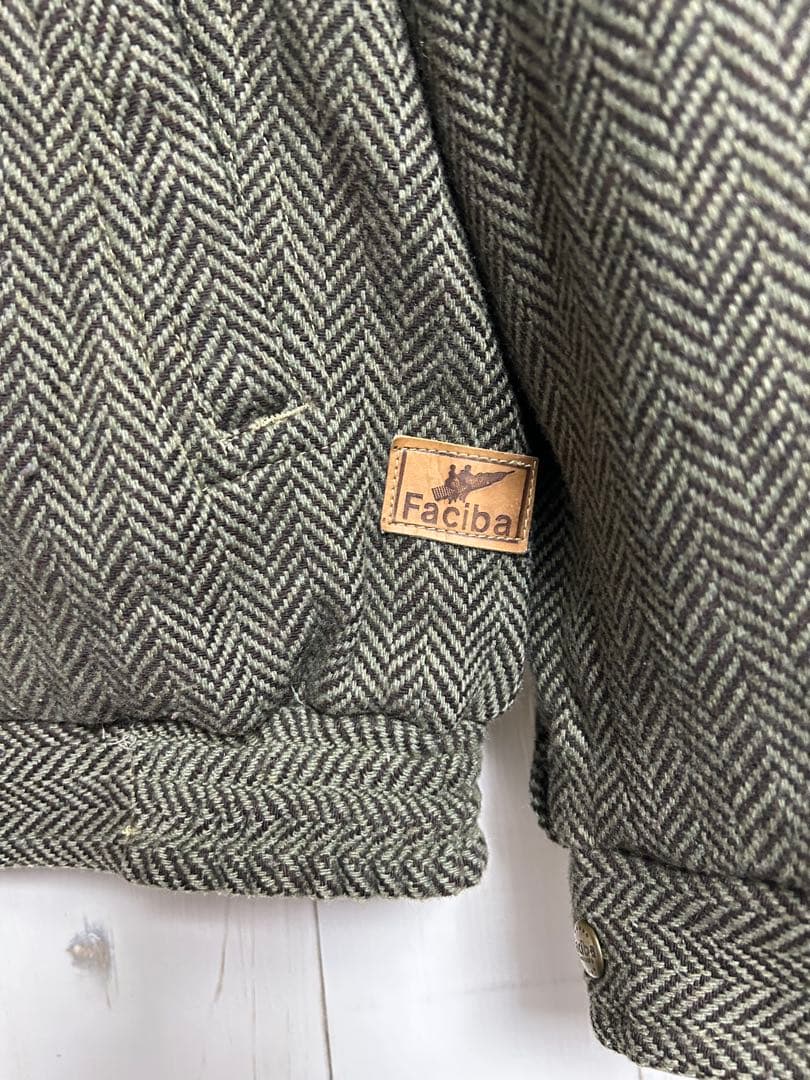 80s90s FACIBA CASUALS ツイード ジャケット リバーシブル
