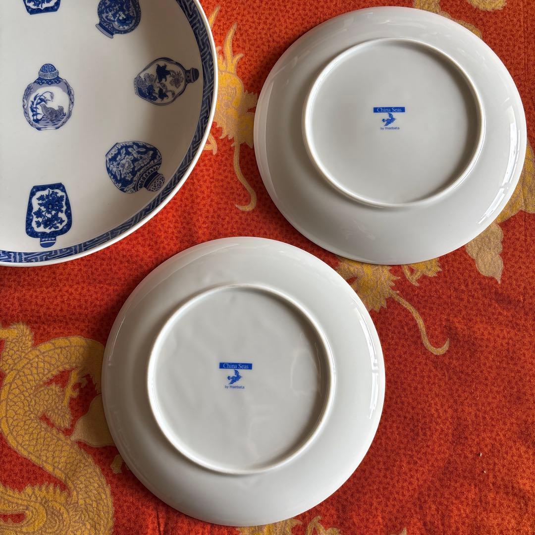 【新春sale】チャイナシーズ　大中皿3点セット②