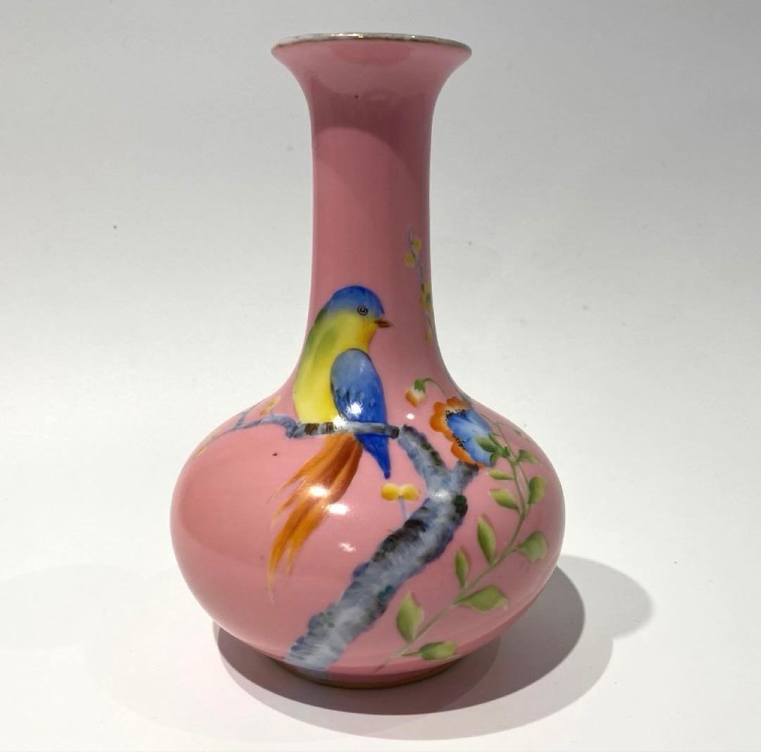 オールドノリタケ 鳥と花 花瓶 \