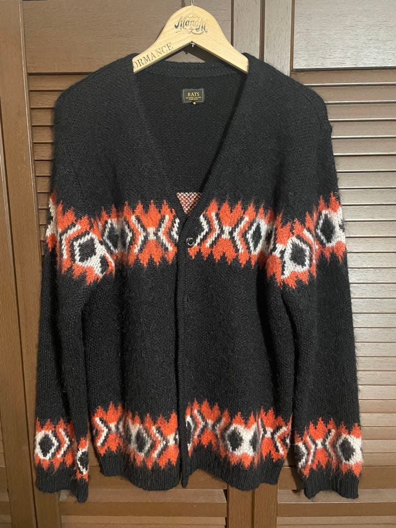 マ*ル様 キムタク着用RATS NATIVE MOHAIR KNIT CARDI