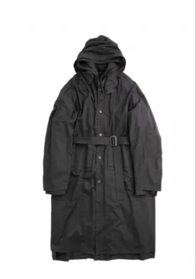 ジャケット・アウター stein OVERSIZED LAYERED HOODED COAT M