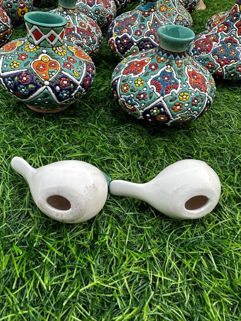 花瓶、イラン　ペルシア　ハメダン　ラルジン　手作り花瓶、まとめ売り　26点