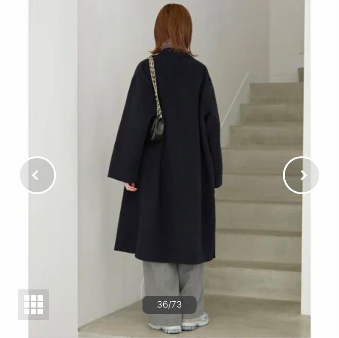 新品未使用　スローブイエナ　HAMILTONダブルフェイスウールロングコート