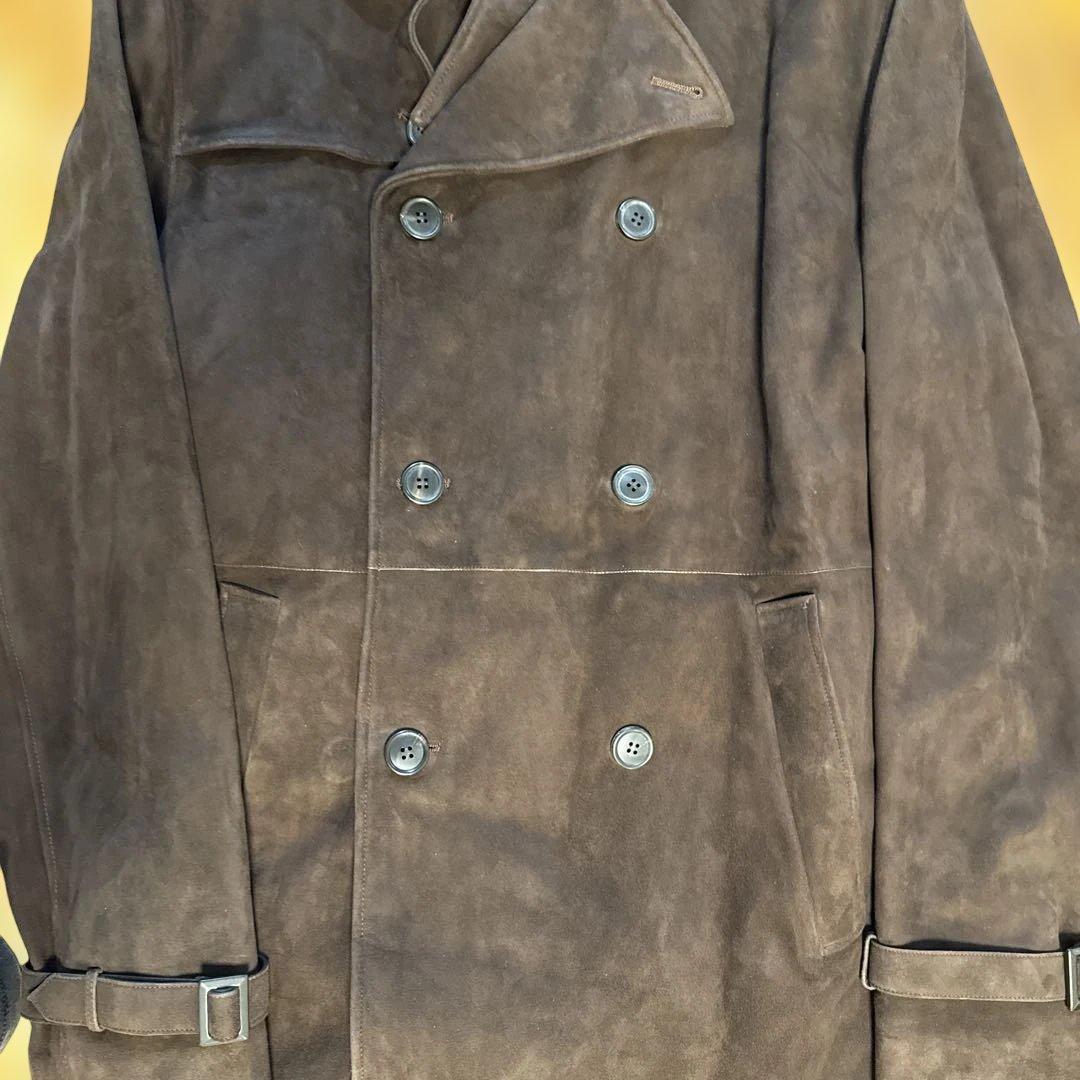 セラファン　SERAPHIN スエード トレンチコート XL 高級　鹿革 は美品
