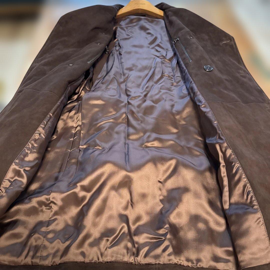 セラファン　SERAPHIN スエード トレンチコート XL 高級　鹿革 は美品