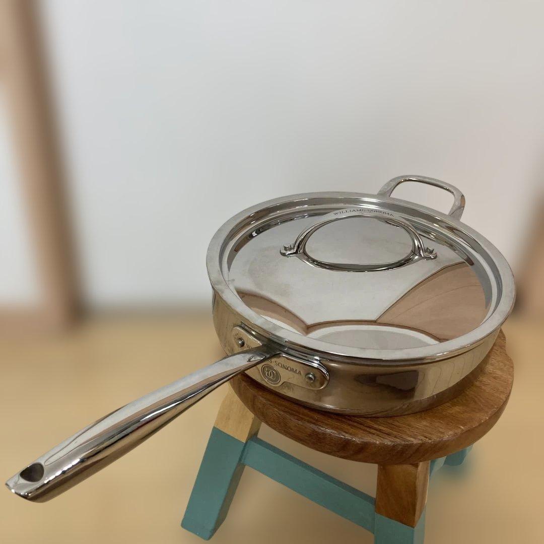 WILLIAMS-SONOMA ステンレス鍋 蓋付き 中型