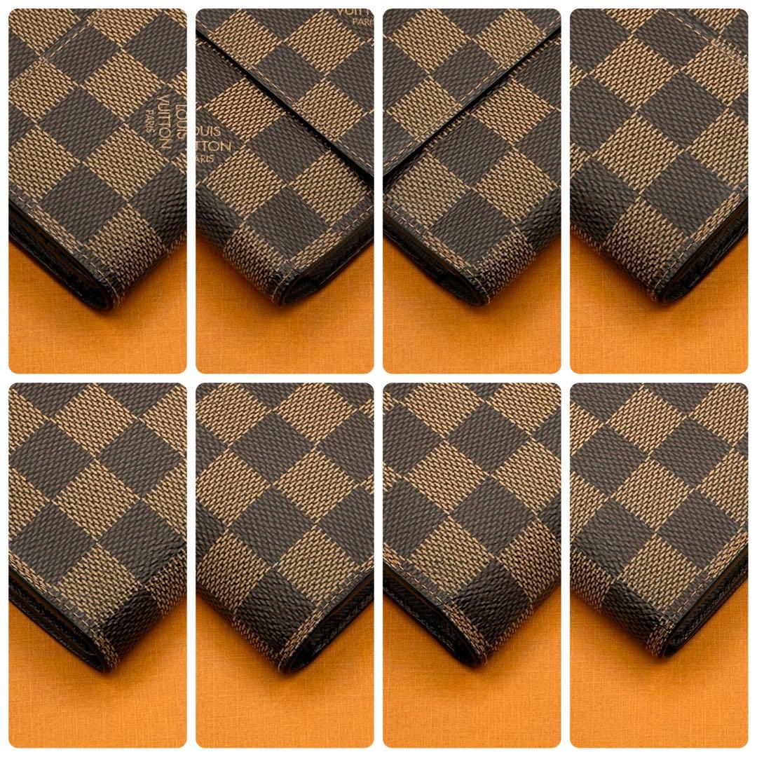 【極美品/新型】ルイヴィトン ダミエ エベヌ インターナショナル 三つ折り財布