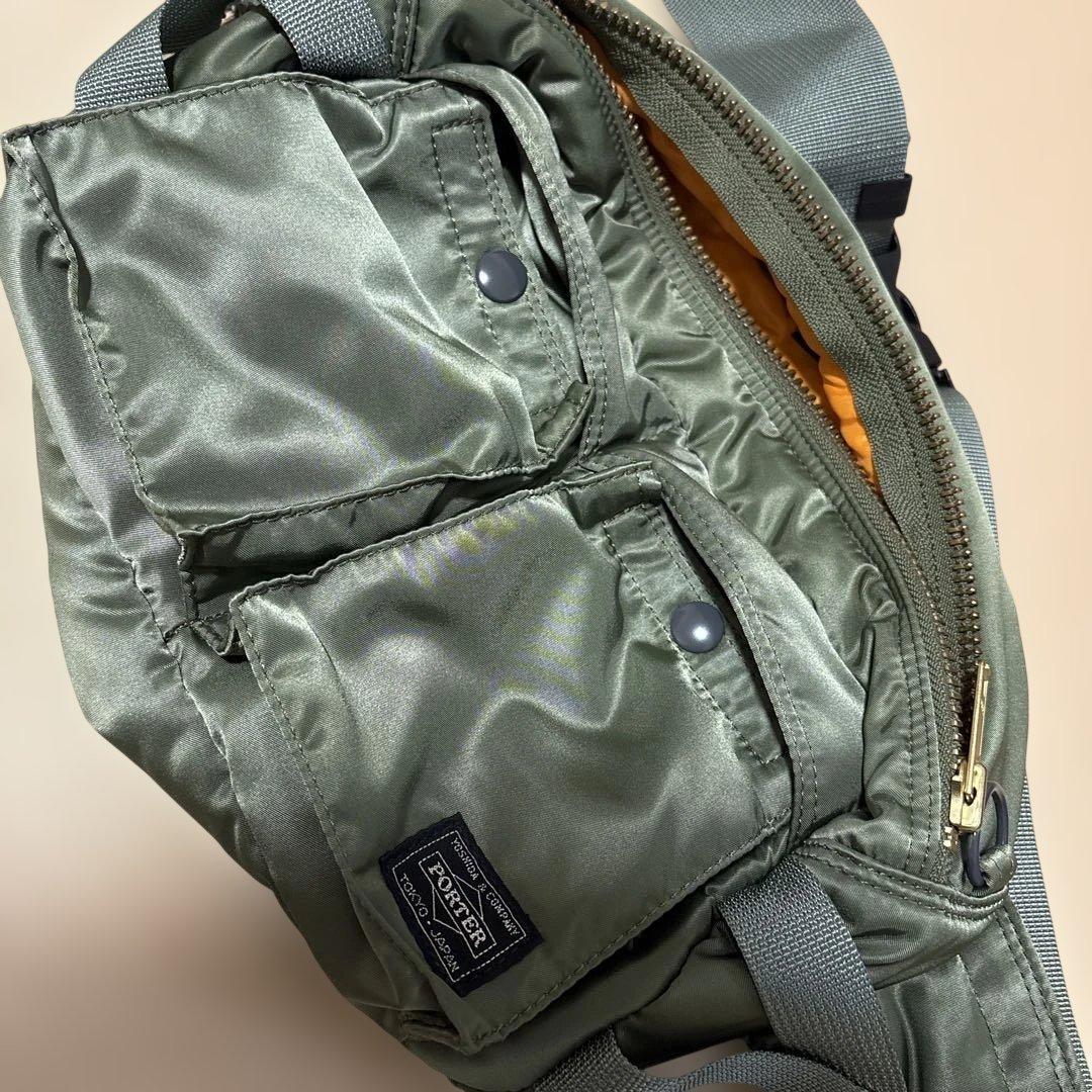 PORTER ポーター タンカー ウエストバッグ ボディバッグ セージグリーン