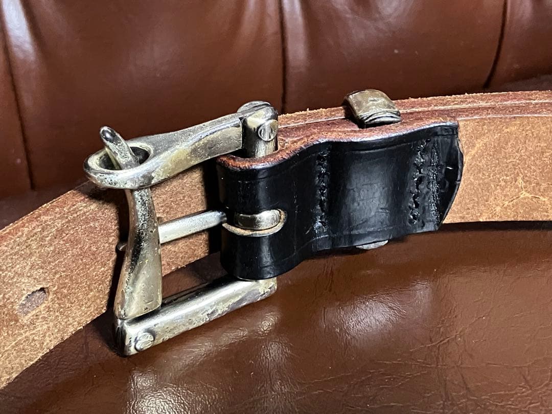 美品 チャップリン BRILLO FIREMAN BELT 34 黒 サドル