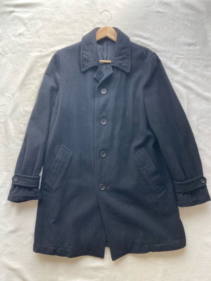 まおコムデギャルソンオム　ウール　バルマンカラーコート　ブラック　S
