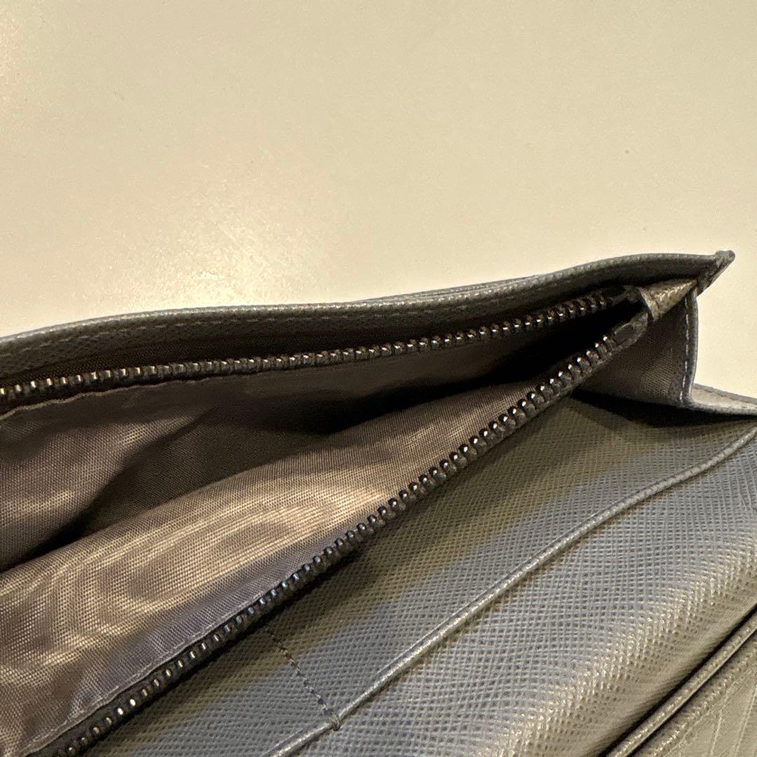 PRADA ネイビー イエロー 長財布