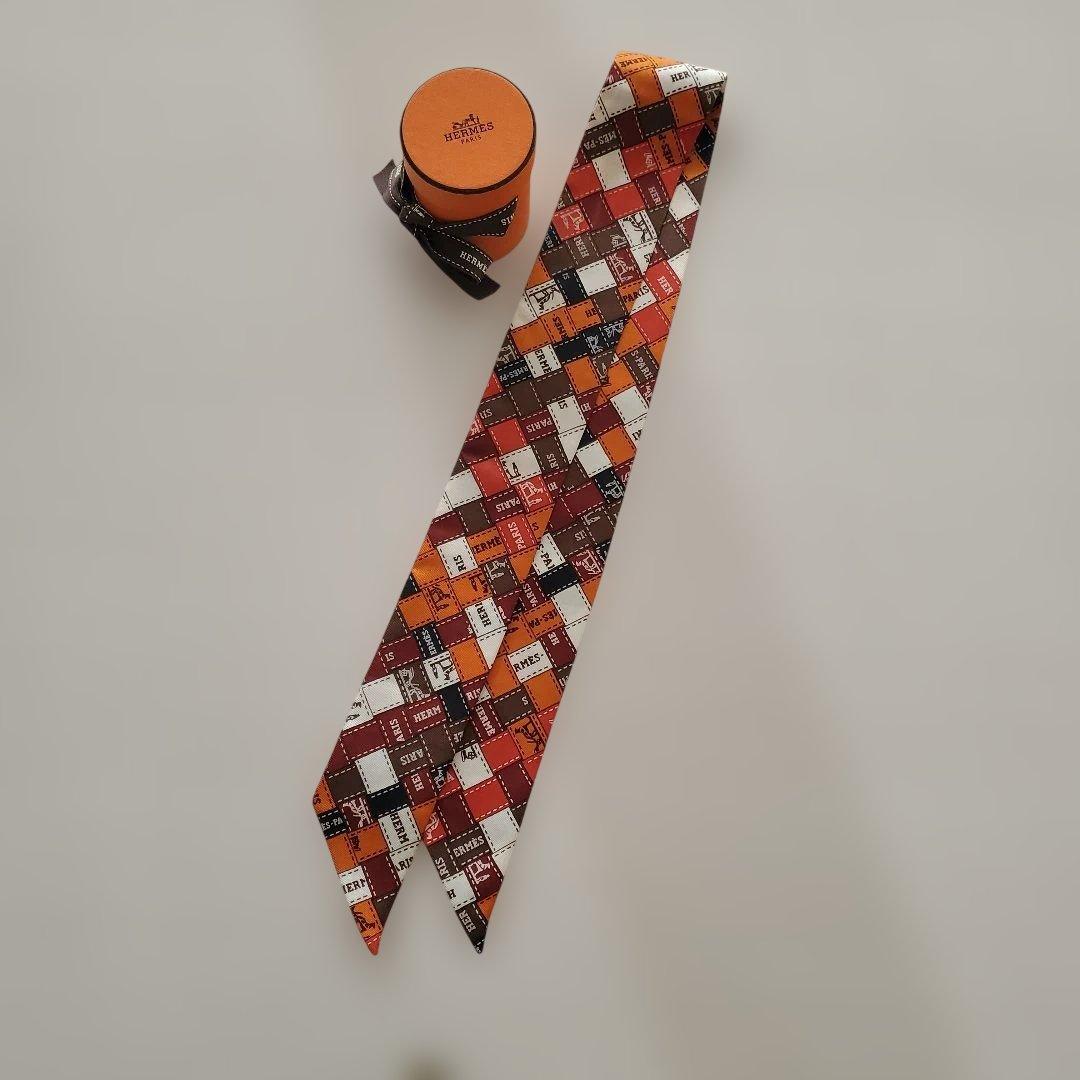エルメス　ツイリー　ボルデュック　オレンジ
