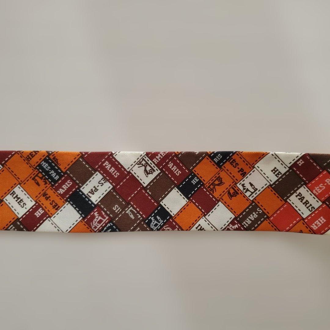 エルメス　ツイリー　ボルデュック　オレンジ