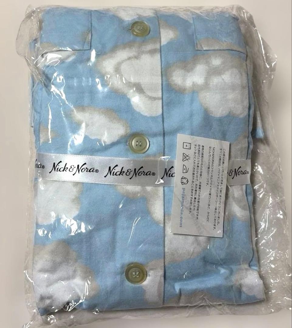 Nick&Nora フランネル　雲柄　パジャマ　上下　ニックアンドノラ　新品