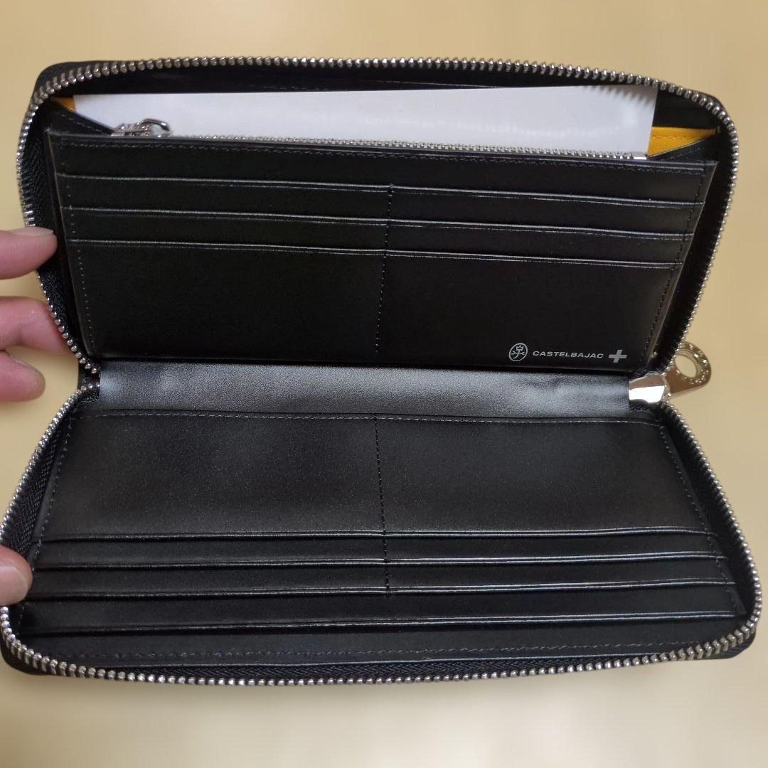 ★新品未使用★カステルバジャック 長財布 黒×シルバー 27500円