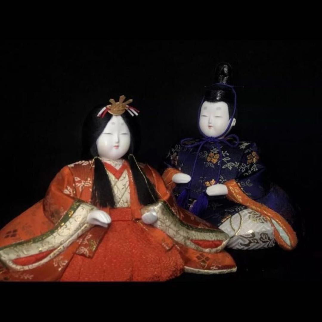 人形専門店蔵出し！ 木目込み人形作家 木村一秀作「大和雛」雛人形 親王飾り