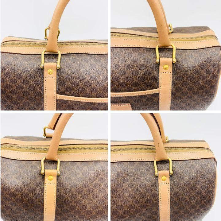 極美品✨️セリーヌ ボストンバッグ トリオンフ マカダム ブラウン レザー 本革