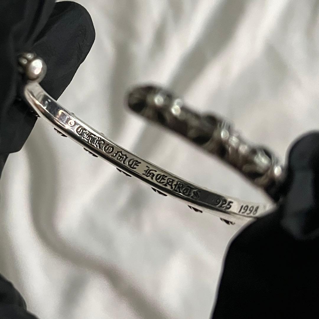 クロムハーツ CHROME HEARTS バングル クロスバンド シルバー925