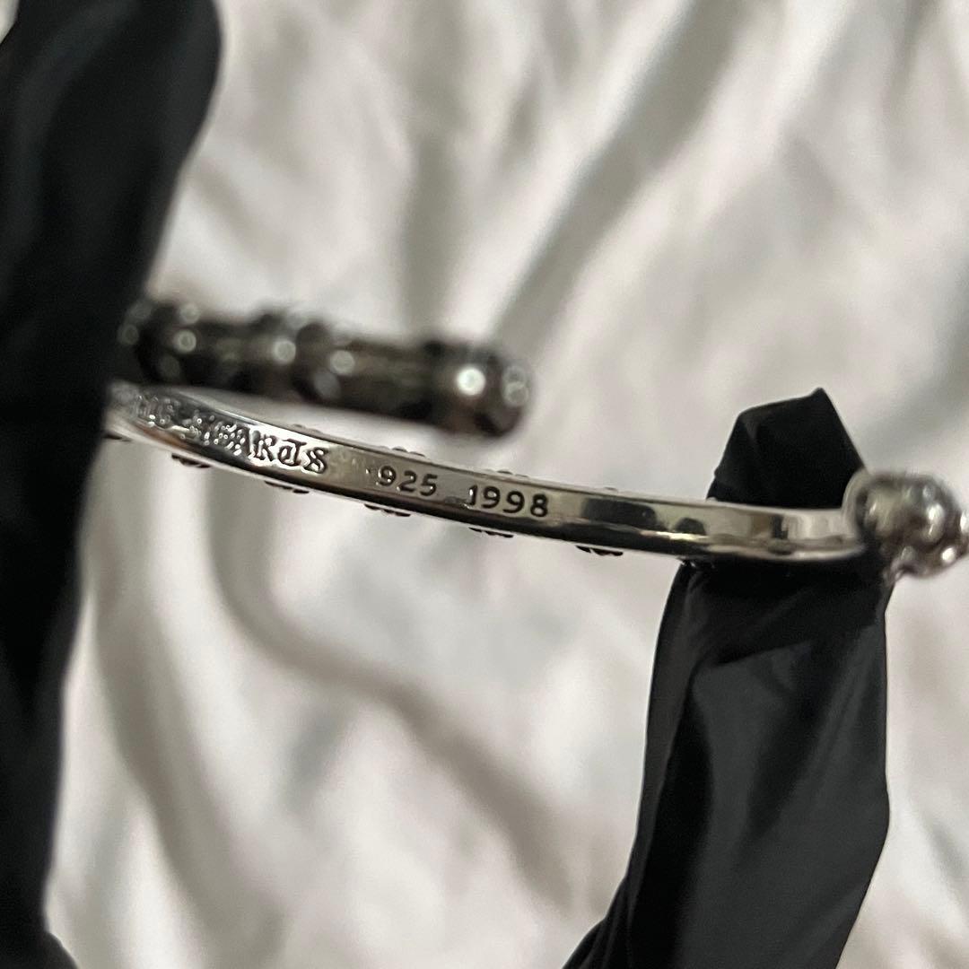クロムハーツ CHROME HEARTS バングル クロスバンド シルバー925
