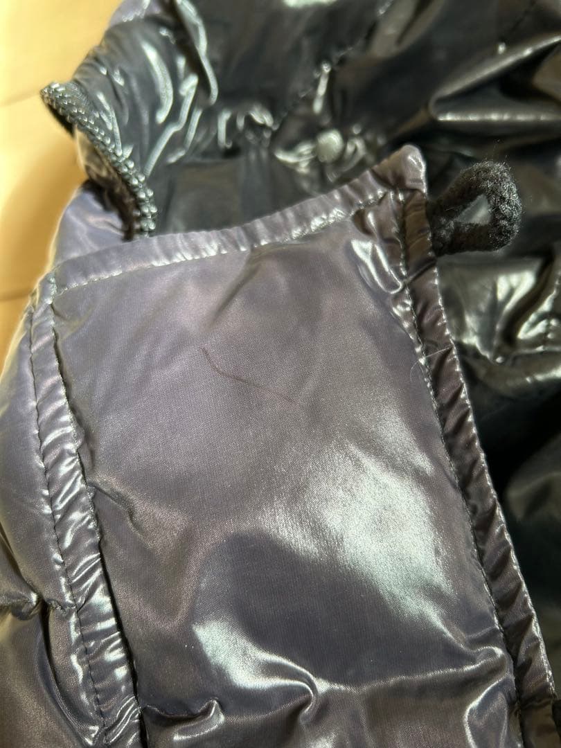 モンクレール　Moncler ネイビー フード付き　ダウンベスト　サイズ00