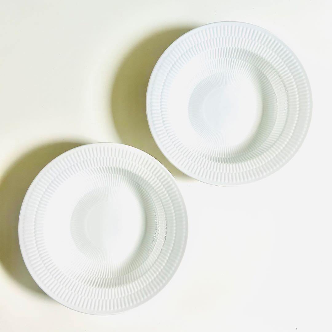 新品 ロイヤルコペンハーゲン ホワイトフルーテッド ディーププレート スープ皿