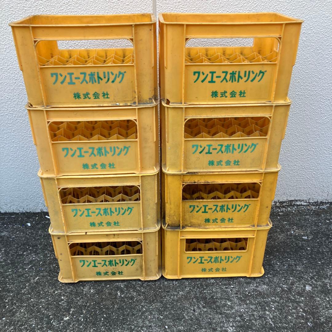 ジュース瓶ケース 8個　コンテナ　ケース　ボックス　ビールケース 昭和レトロ　②