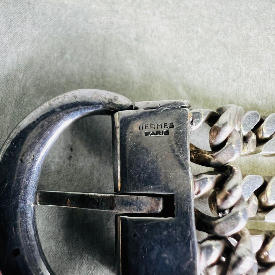 Vintage Hermes エルメス ブックルセリエ ブレスレット シルバー
