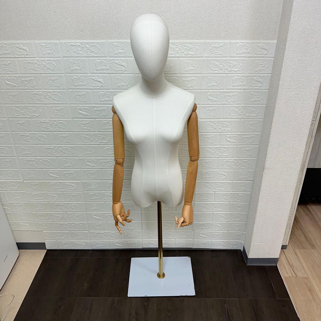 ホワイトマネキン 木製腕付き 約160cm